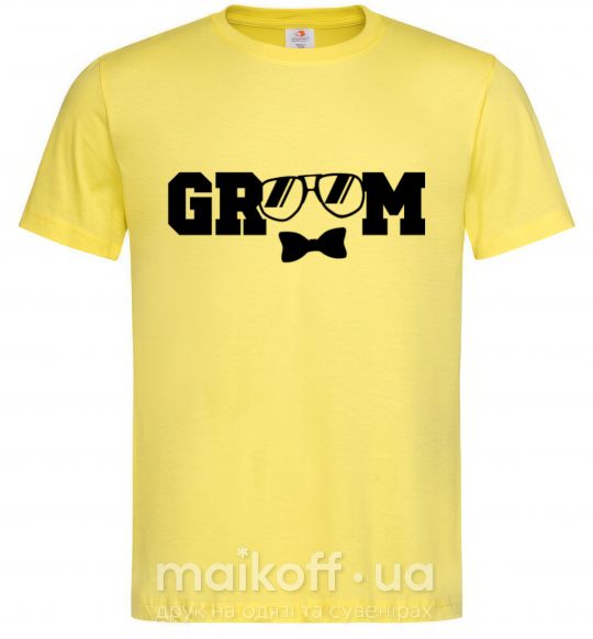 Мужская футболка Groom glasses Лимонный фото