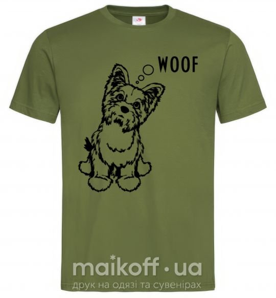 Чоловіча футболка Woof Оливковий фото