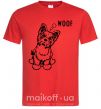 Чоловіча футболка Woof Червоний фото