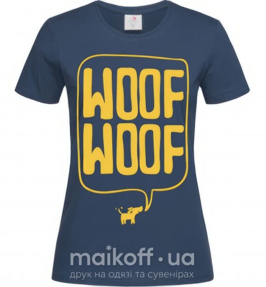 Жіноча футболка Woof woof Темно-синій фото