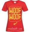 Жіноча футболка Woof woof Червоний фото
