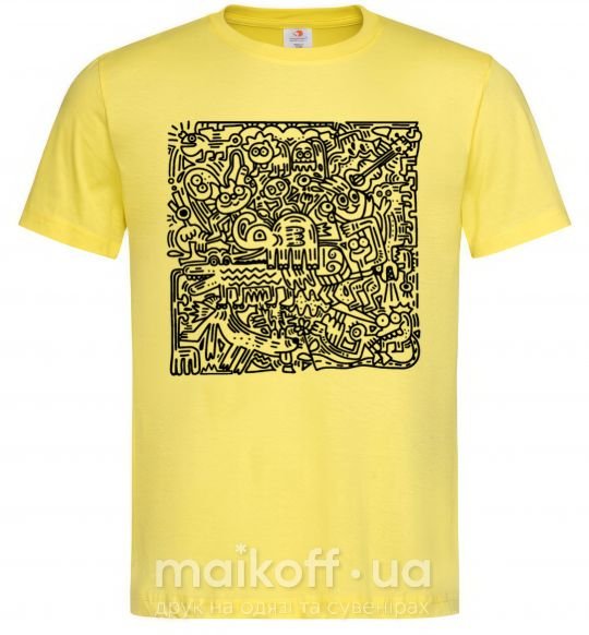 Чоловіча футболка Звери лабиринт Лимонний фото