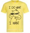 Мужская футболка I do what i want ч/б изображение Лимонный фото