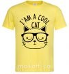Мужская футболка I am a cool cat Лимонный фото