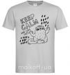 Чоловіча футболка Keep calm and love cats Сірий фото