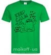 Мужская футболка Keep calm and love cats Зеленый фото