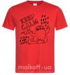 Мужская футболка Keep calm and love cats Красный фото