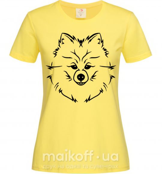 Женская футболка Pomeranian Лимонный фото