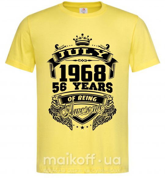 Мужская футболка July 1968 awesome Лимонный фото
