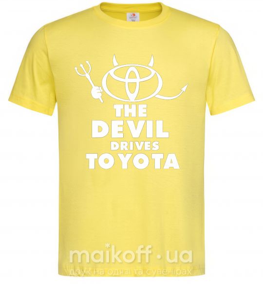 Мужская футболка The devil drives toyota Лимонный фото