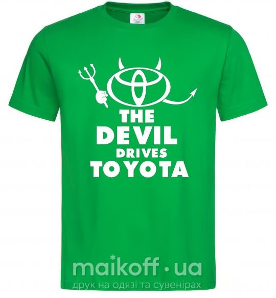 Мужская футболка The devil drives toyota Зеленый фото