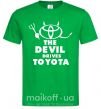 Мужская футболка The devil drives toyota Зеленый фото