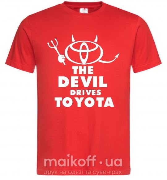 Мужская футболка The devil drives toyota Красный фото