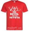 Мужская футболка The devil drives toyota Красный фото