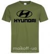 Чоловіча футболка Hyundai logo Оливковий фото