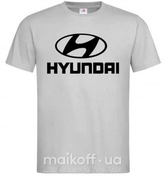 Мужская футболка Hyundai logo Серый фото