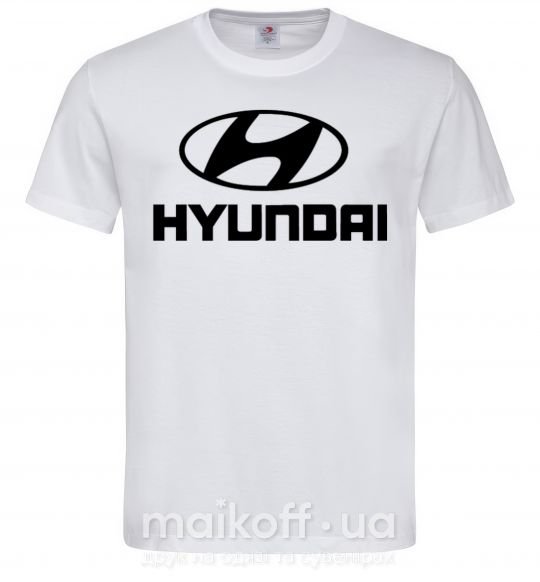 Чоловіча футболка Hyundai logo Білий фото
