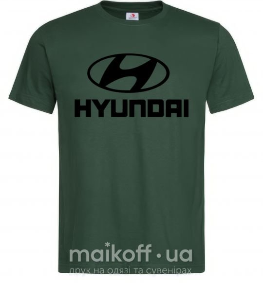 Мужская футболка Hyundai logo Темно-зеленый фото