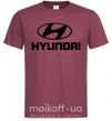 Чоловіча футболка Hyundai logo Бордовий фото