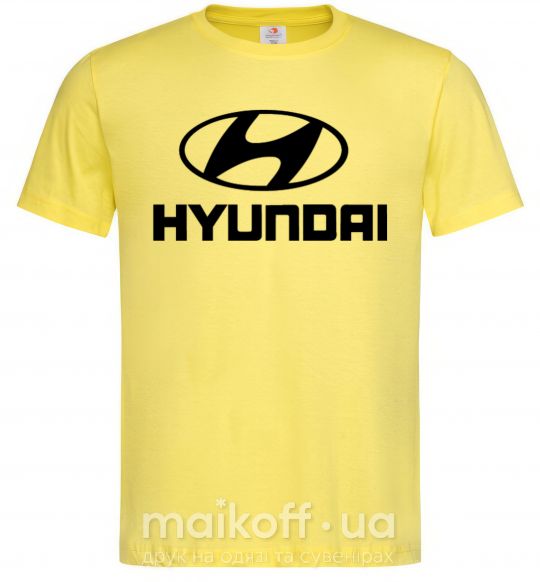 Мужская футболка Hyundai logo Лимонный фото