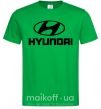 Мужская футболка Hyundai logo Зеленый фото