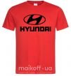 Мужская футболка Hyundai logo Красный фото