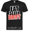 Мужская футболка Eat sleep drift Черный фото