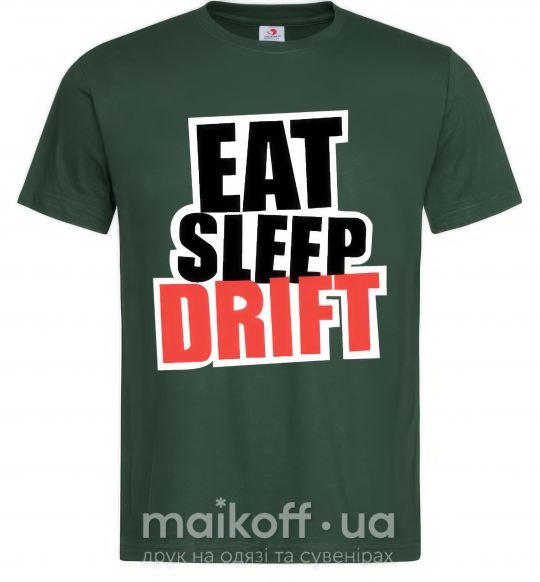 Чоловіча футболка Eat sleep drift Темно-зелений фото