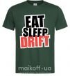 Мужская футболка Eat sleep drift Темно-зеленый фото