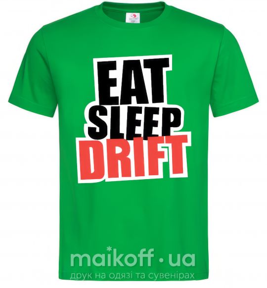 Чоловіча футболка Eat sleep drift Зелений фото