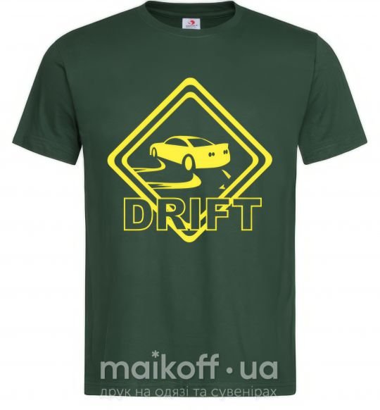 Мужская футболка Дрифт знак Темно-зеленый фото