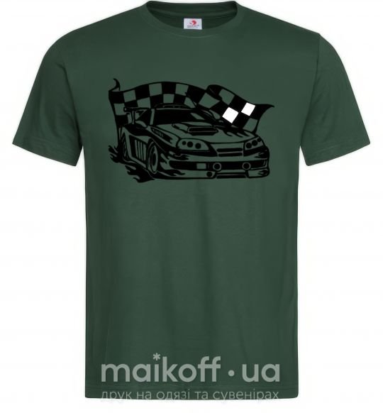 Мужская футболка Гоночная машина Темно-зеленый фото