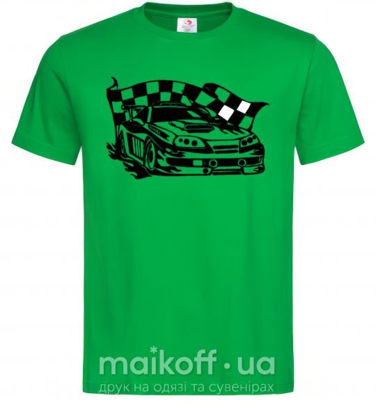 Мужская футболка Гоночная машина Зеленый фото
