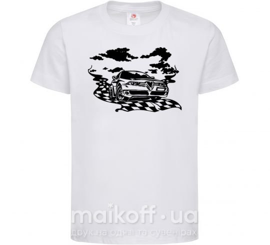 Детская футболка Alfa romeo car Белый фото