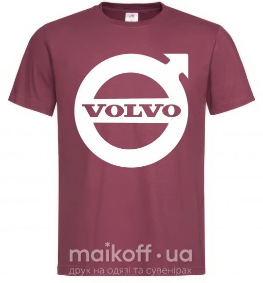 Мужская футболка Logo Volvo Бордовый фото