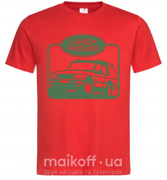 Мужская футболка Land rover car Красный фото