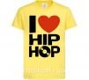 Дитяча футболка I love HIP-HOP Лимонний фото