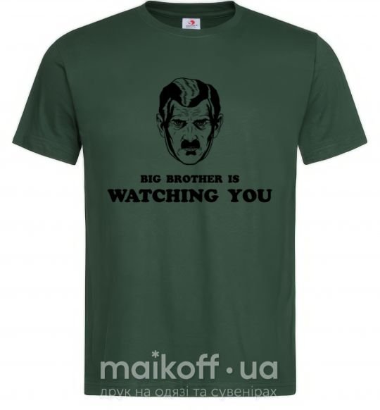 Мужская футболка Big brother is watching you Темно-зеленый фото