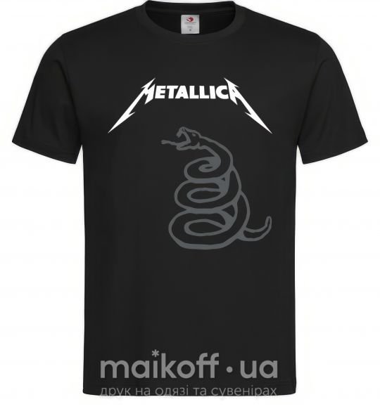 Мужская футболка Metallika snake Черный фото