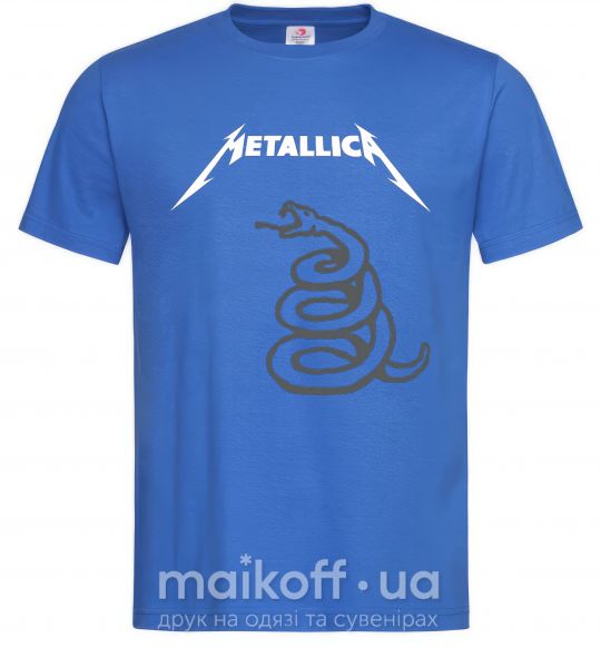 Мужская футболка Metallika snake Ярко-синий фото