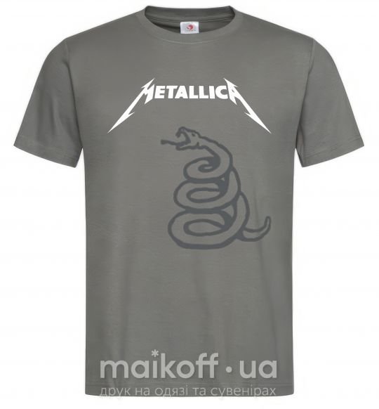 Мужская футболка Metallika snake Графит фото