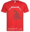 Мужская футболка Metallika snake Красный фото
