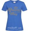 Женская футболка May Queen Ярко-синий фото