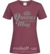 Жіноча футболка May Queen Бордовий фото