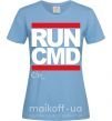Жіноча футболка Run CMD Блакитний фото