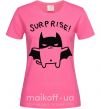 Женская футболка Bat cat Ярко-розовый фото