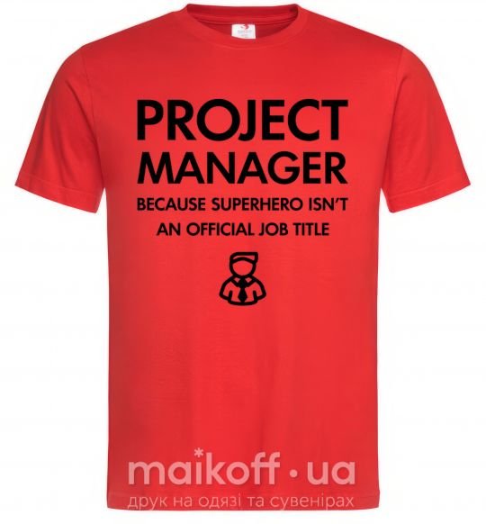 Чоловіча футболка Project manager Червоний фото