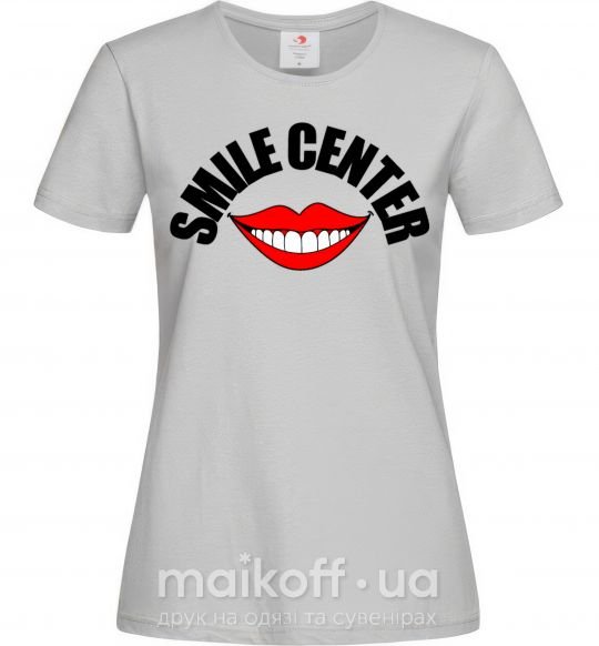 Женская футболка Smile center Серый фото