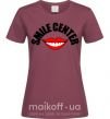 Женская футболка Smile center Бордовый фото