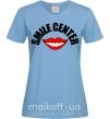 Женская футболка Smile center Голубой фото